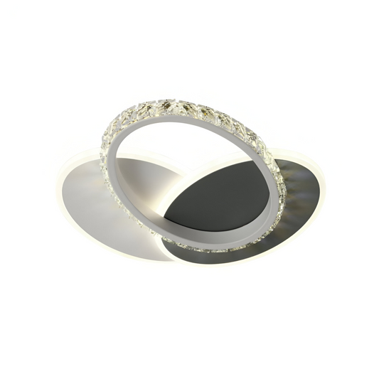 Crystal LED chandelier PRISMIQ 39W, 3 Ovals, Cold/Warm/Neutral light, Black Indoor wall lights Default Title Alessandro Design