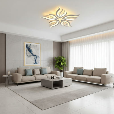 LED chandelier with remote control SAKURA 62W, 5 Petals, Cold/Warm/Neutral light, Dimmable, White