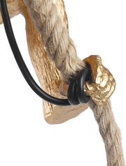 Vintage Hanging Chandelier, LV700, 1xE27, Monkey, String and Metal, Black Support Vintage Chandeliers Default Title Alessandro Design