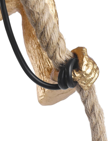 Vintage Hanging Chandelier, LV700, 1xE27, Monkey, String and Metal, Black Support Vintage Chandeliers Default Title Alessandro Design