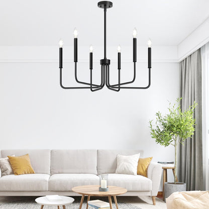 Lustra Metalic AVANT, tip Pendul cu brate, D63 cm Rotunda, 6xE14, Negru Lustre Industrial Default Title Alessandro Design