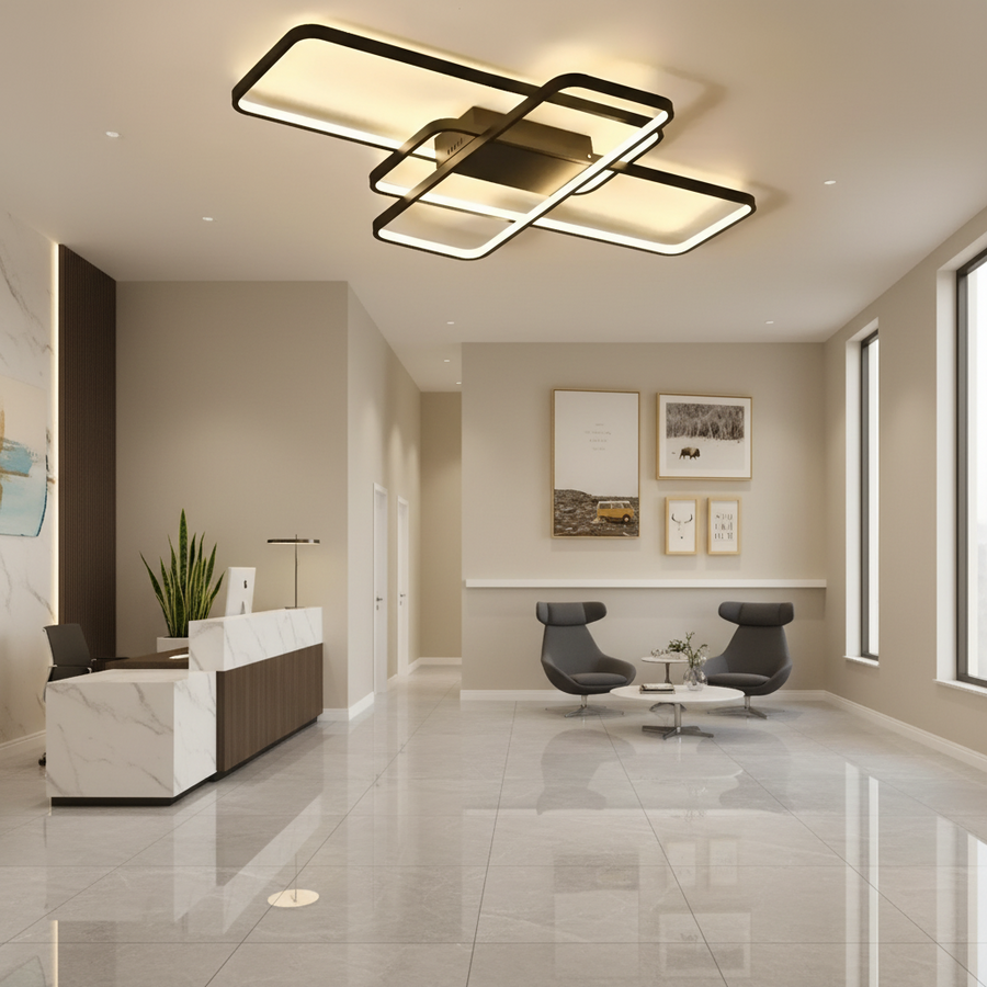 IANUSIS LED Chandelier with remote control 95W, 3 Elements, Cold/Warm/Neutral light, Dimmable, Black LED Chandeliers with Remote Control Default Title Alessandro Design