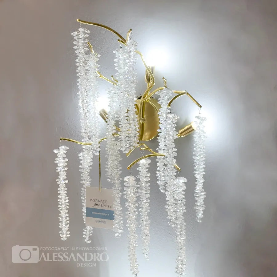 Cristal Chandler wall lamp 3x G9 Gold Interior wall lamp Default Title Alessandro Design
