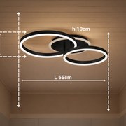 LED Chandelier with remote control RINOVA 66W, 2 Circles, Cold/Warm/Neutral light, Dimmable, Black LED Chandeliers with Remote Control Default Title Alessandro Design