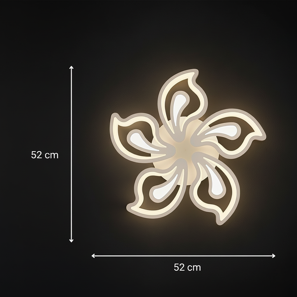LED chandelier with remote control LILY 86W, 5 Elements, Cold/Warm/Neutral light, Dimmable, White LED chandelier with remote control Default Title Alessandro Design
