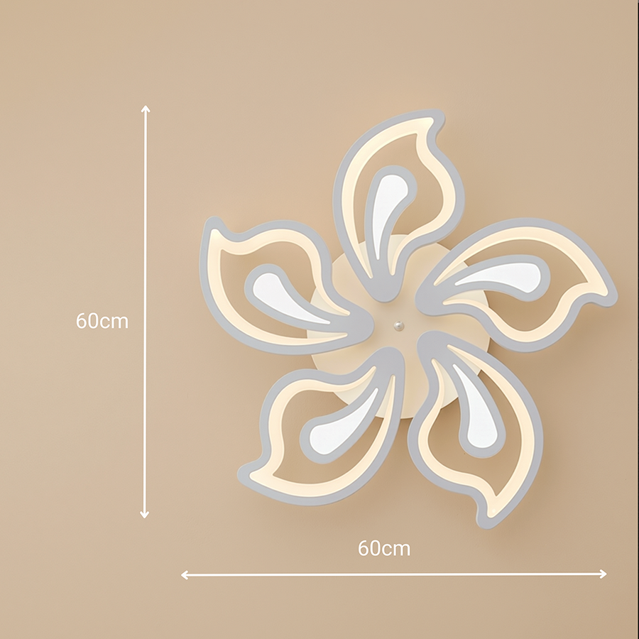 LED chandelier with remote control GLORIOSA 95W, 5 Petals, Cold/Warm/Neutral light, Dimmable, White LED chandelier with remote control Default Title Alessandro Design