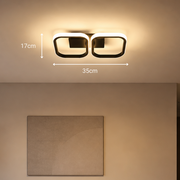 LED Chandelier VERTEX 21W, 2 Squares, Linear, Cold/Warm/Neutral light, Black LED Chandeliers Default Title Alessandro Design