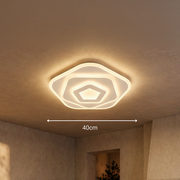 LED Chandelier with Remote Control PENTAGON 59W, 40cm, Cold/Warm/Neutral Light 3000K/4000K/6000K, White, Metal and Acrylic LED Chandeliers with Remote Control Default Title Alessandro Design
