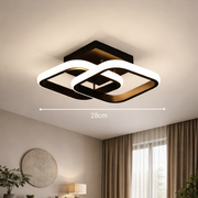 LED Chandelier VERTEX Matrix Overlapping Diamonds, Metal Frames, 24W, 2 Diamonds, Cold/Warm/Neutral Light 3000K/4000K/6000K, Black, Metal and Silicone LED Chandelier Default Title Alessandro Design