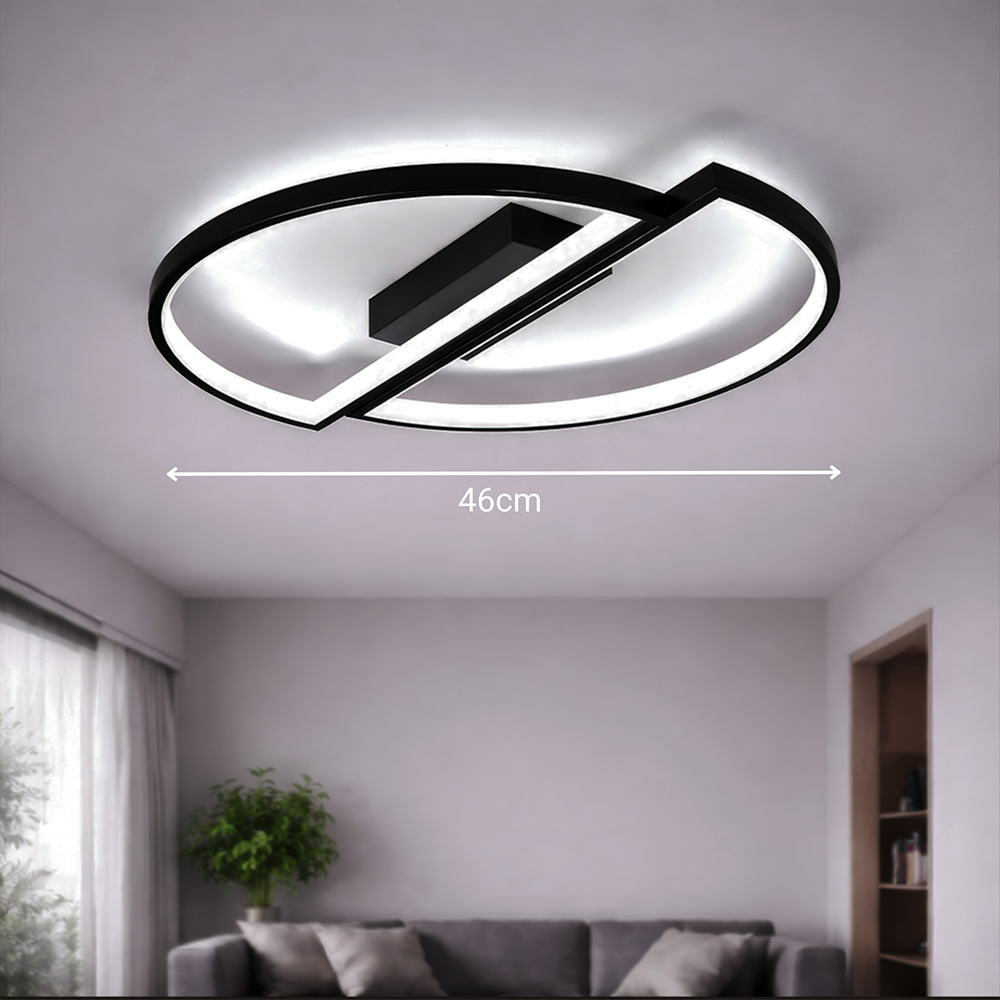 LED chandelier with remote control VECTOR ARCUS 52W, 2 Elements, Cold/Warm/Neutral light, Dimmable, Black LED chandeliers with remote control Default Title Alessandro Design