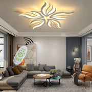 LED chandelier with remote control SAKURA 62W, 5 Petals, Cold/Warm/Neutral light, Dimmable, White LED chandelier with remote control Default Title Alessandro Design