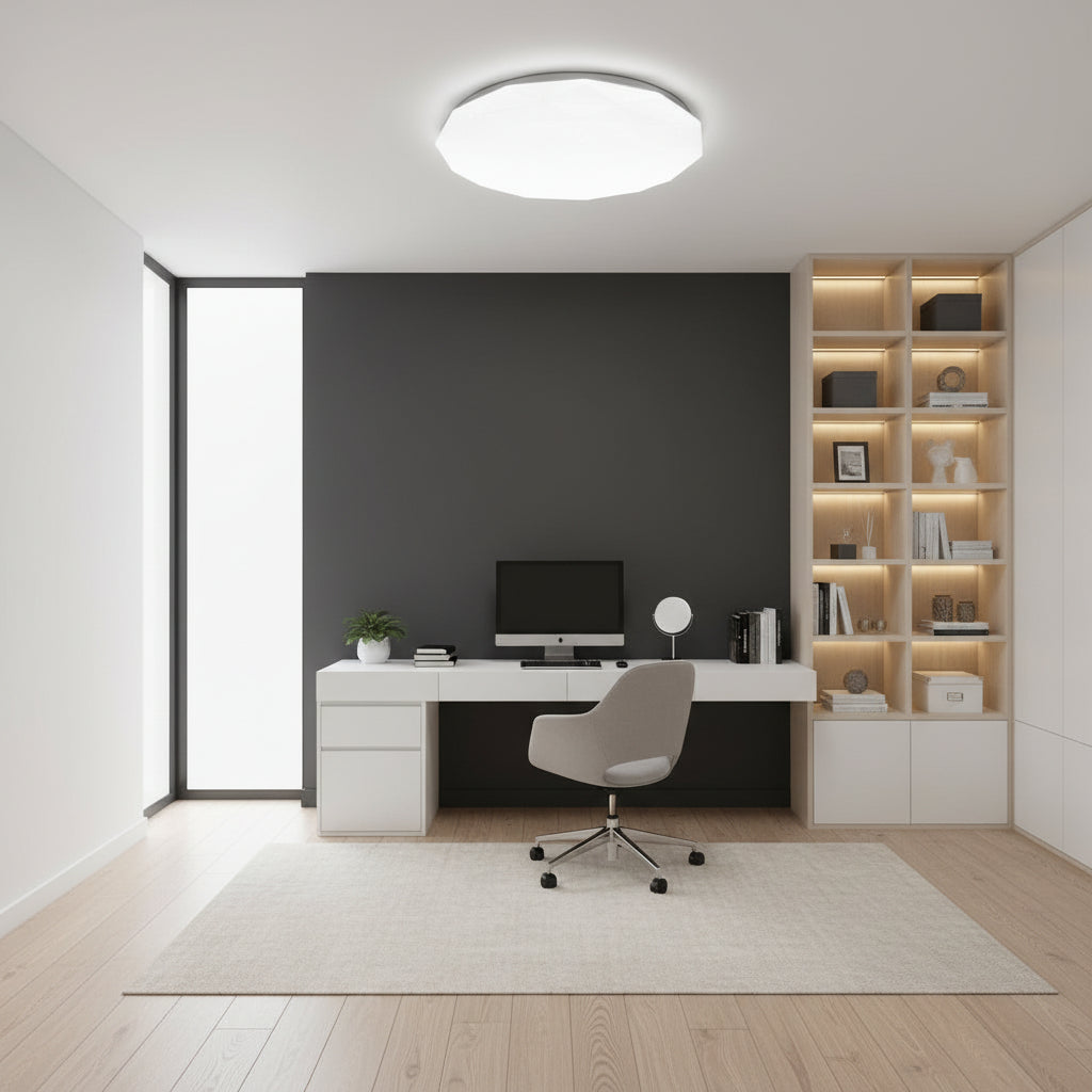 Hexagon LED ceiling light 35 cm, 32W, 3000K / 4000K / 6000K, White, Metal and Acrylic LED ceiling lights Default Title Alessandro Design