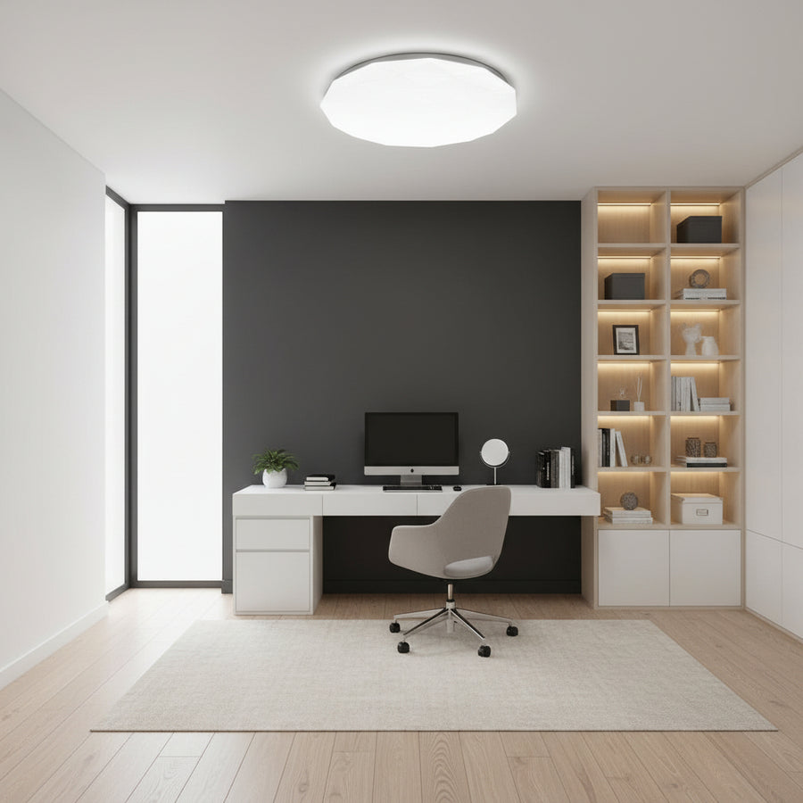 Hexagon LED ceiling light 35 cm, 32W, 3000K / 4000K / 6000K, White, Metal and Acrylic LED ceiling lights Default Title Alessandro Design