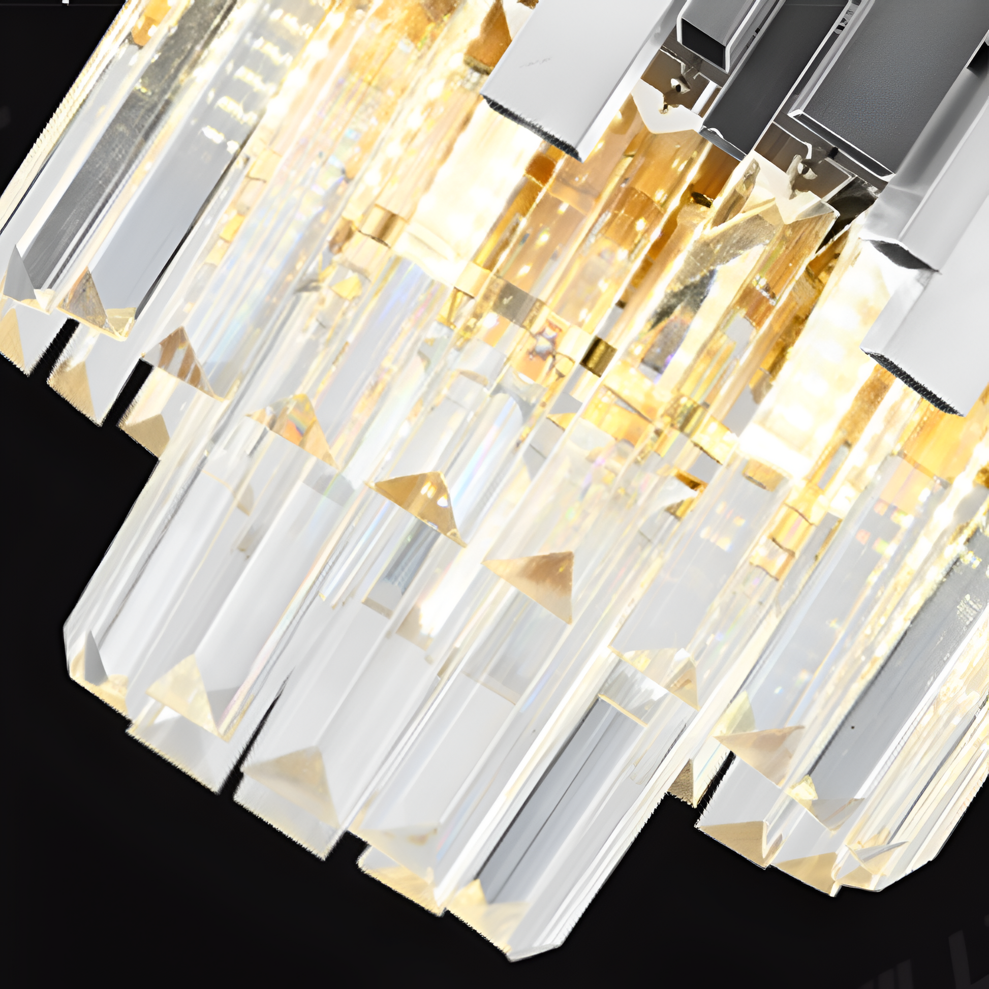 Crystal Chandelier BLOIS Eleganza 8xE14, Diameter 50 cm, Silver, Adjustable Height Crystal Chandeliers Default Title Alessandro Design