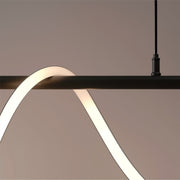 DIVINO LED Chandelier with Flexible Silicone Tube - 24W, Adjustable Light, Matt Black Modern Chandeliers Default Title Alessandro Design