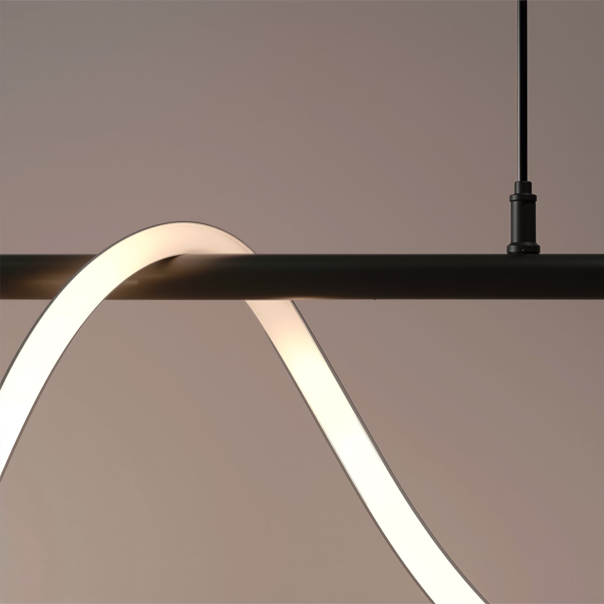 DIVINO LED Chandelier with Flexible Silicone Tube - 24W, Adjustable Light, Matt Black Modern Chandeliers Default Title Alessandro Design