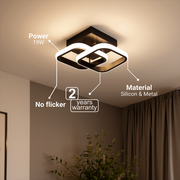 LED Chandelier VERTEX Matrix Overlapping Diamonds, Metal Frames, 24W, 2 Diamonds, Cold/Warm/Neutral Light 3000K/4000K/6000K, Black, Metal and Silicone LED Chandelier Default Title Alessandro Design