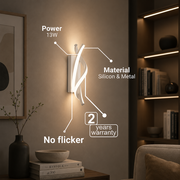 Reid LED wall light 13W, Cold/Warm/Neutral light, White Indoor wall lights Default Title Alessandro Design