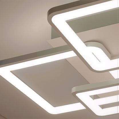 LED chandelier with remote control ELLA 119W, 6 Squares, Cold/Warm/Neutral light, Dimmable, White LED chandelier with remote control Default Title Alessandro Design
