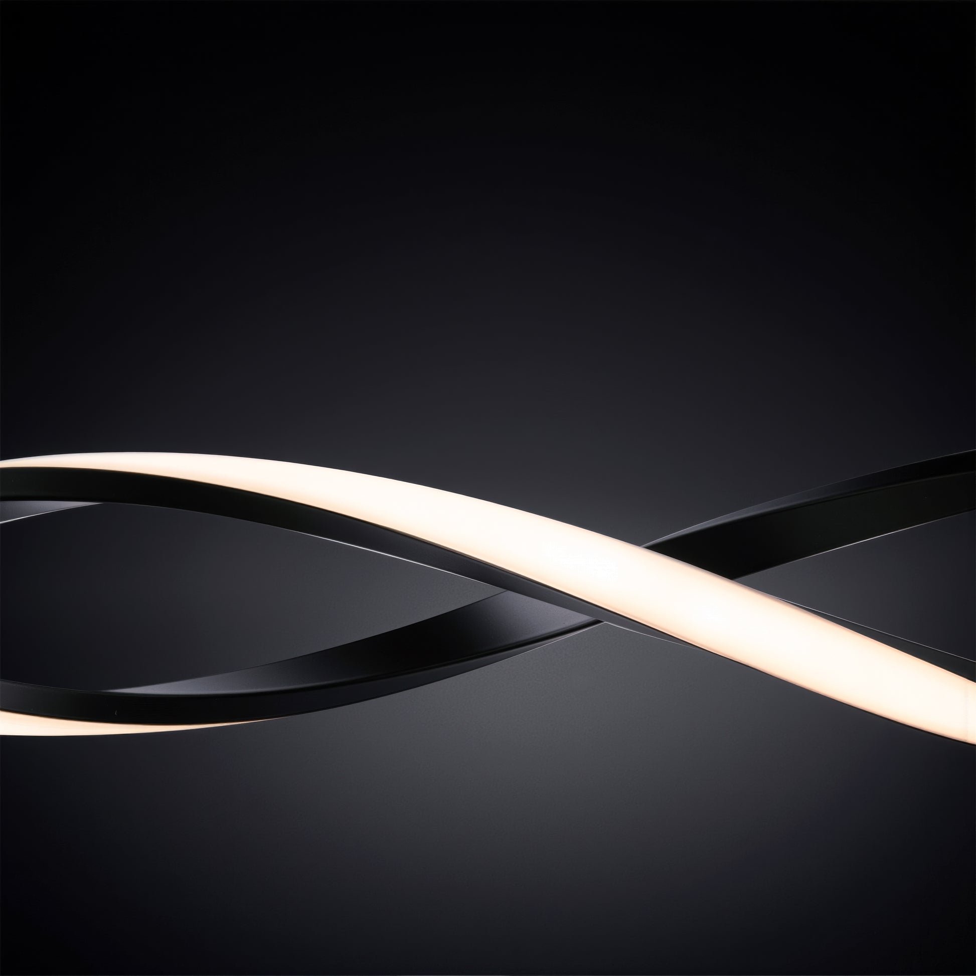 Suspended LED Chandelier with Remote Control, FLUX, 27W, 116cm, Cold/Warm/Neutral Light 3000K/4000K/6000K, Dimmable, Black, Adjustable Height, Metal and Silicone Modern Chandeliers Default Title Alessandro Design