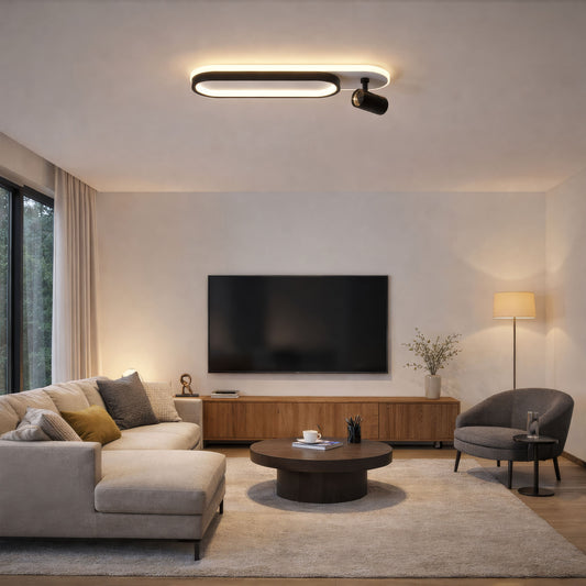 LED Chandelier with Adjustable Projector FISSO Camilla 49W, light 3000/4000/6000k, Black LED Chandeliers Default Title Alessandro Design