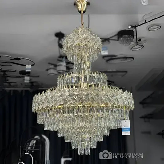 Junnut Candelabra 21xE27, Crystal and Metal, Gold Crystal Candelabra Default Title Alessandro Design