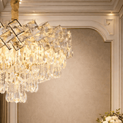 Crystal Chandelier WINDSOR Elegance 8x E14, Diameter 39cm, Shiny Gold, Adjustable Height, Metal and Crystal Crystal Chandeliers Default Title Alessandro Design