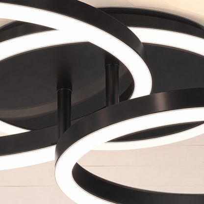 LED Chandelier with remote control RINOVA 66W, 2 Circles, Cold/Warm/Neutral light, Dimmable, Black LED Chandeliers with Remote Control Default Title Alessandro Design