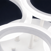 LED chandelier with remote control BETTY 43W, 4 Circles, Cold/Warm/Neutral light, Dimmable, White LED chandelier with remote control Default Title Alessandro Design