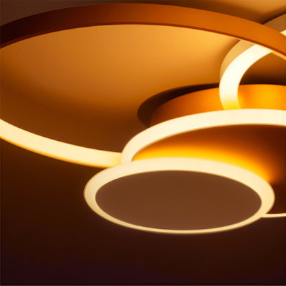 LED Chandelier with Remote Control KILLIAN 80W, 4 Circles, Cold/Warm/Neutral Light, Dimmable, Gold LED Chandeliers with Remote Control Default Title Alessandro Design