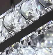 Suspended LED chandelier with remote control and crystal PRISM ANTEA 57W, 2 Circles, Cold/Warm/Neutral light, Dimmable, Shiny Chrome, Adjustable Height LED Chandeliers with Remote Control Default Title Alessandro Design