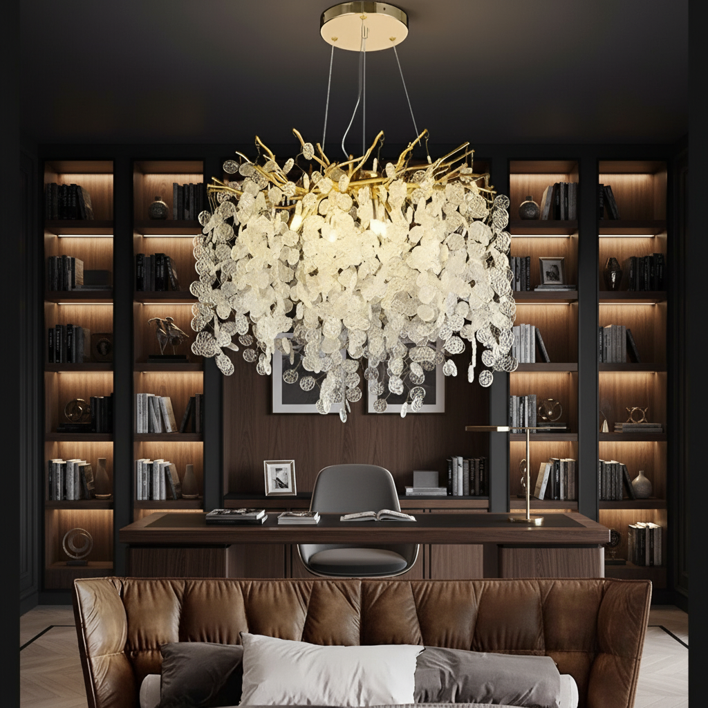 Crystal Chandelier WALTZ Serenade, 6xG9, Gold, 40cm, Adjustable Height Crystal Chandeliers Default Title Alessandro Design