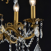 SANSSOUCI Royal Chandelier 12xE14 Metal and Crystal Adjustable Height Antique Brass Classic Chandeliers Default Title Alessandro Design