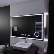 Rectangular LED Mirror, 120x80cm, Souverain MotionGlow Marcello, De-fogging System, Clock & Thermometer, Cosmetic Magnifier, Dimable Marcello Mirrors Default Title Alessandro Design