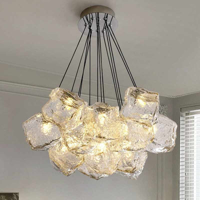 ECOLUCE MODERN Chandelier, Globe, 13xE27, Adjustable Height, Chrome