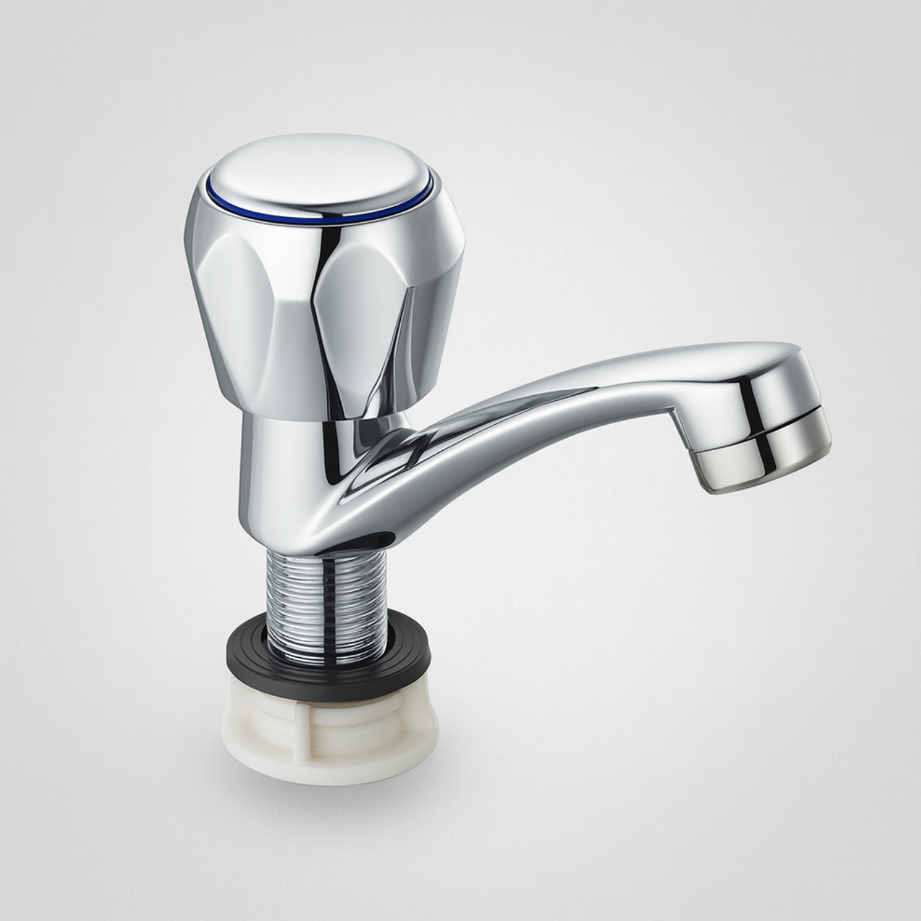 Sink-mounted bathroom faucet, cold water, single handle, glossy chrome Default Title Alessandro Design