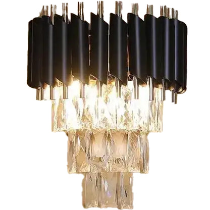 Crystal Chandelier Light VERSAILLES Piccolo, 2xE14, Black Indoor Wall Lights Default Title Alessandro Design
