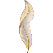LED Wall Light, Decorative Feather 85CM 31W Cold/Warm/Neutral Light White Gold Indoor Wall Lights Default Title Alessandro Design