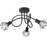 Shion Chandelier 3xE27, Black, Metal, Diameter 50cm Industrial Chandeliers Default Title Alessandro Design