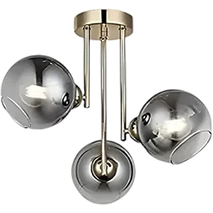 Modern chandelier with bulb MODUS, 3x E27, Gold, Metal Modern Chandeliers Default Title Alessandro Design