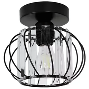 Monica Chandelier, 1 X E27, Ø 16 cm, Black, Metal / Glass Classic Chandeliers Default Title Alessandro Design