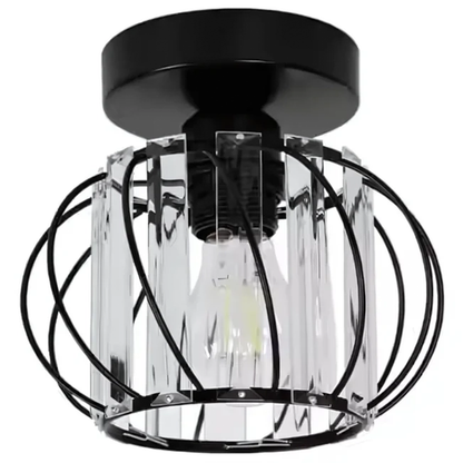 Monica Chandelier, 1 X E27, Ø 16 cm, Black, Metal / Glass Classic Chandeliers Default Title Alessandro Design