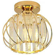 Monica Chandelier, 1XE27, Gold, D 16cm, Metal and Crystal Classic Chandeliers Default Title Alessandro Design