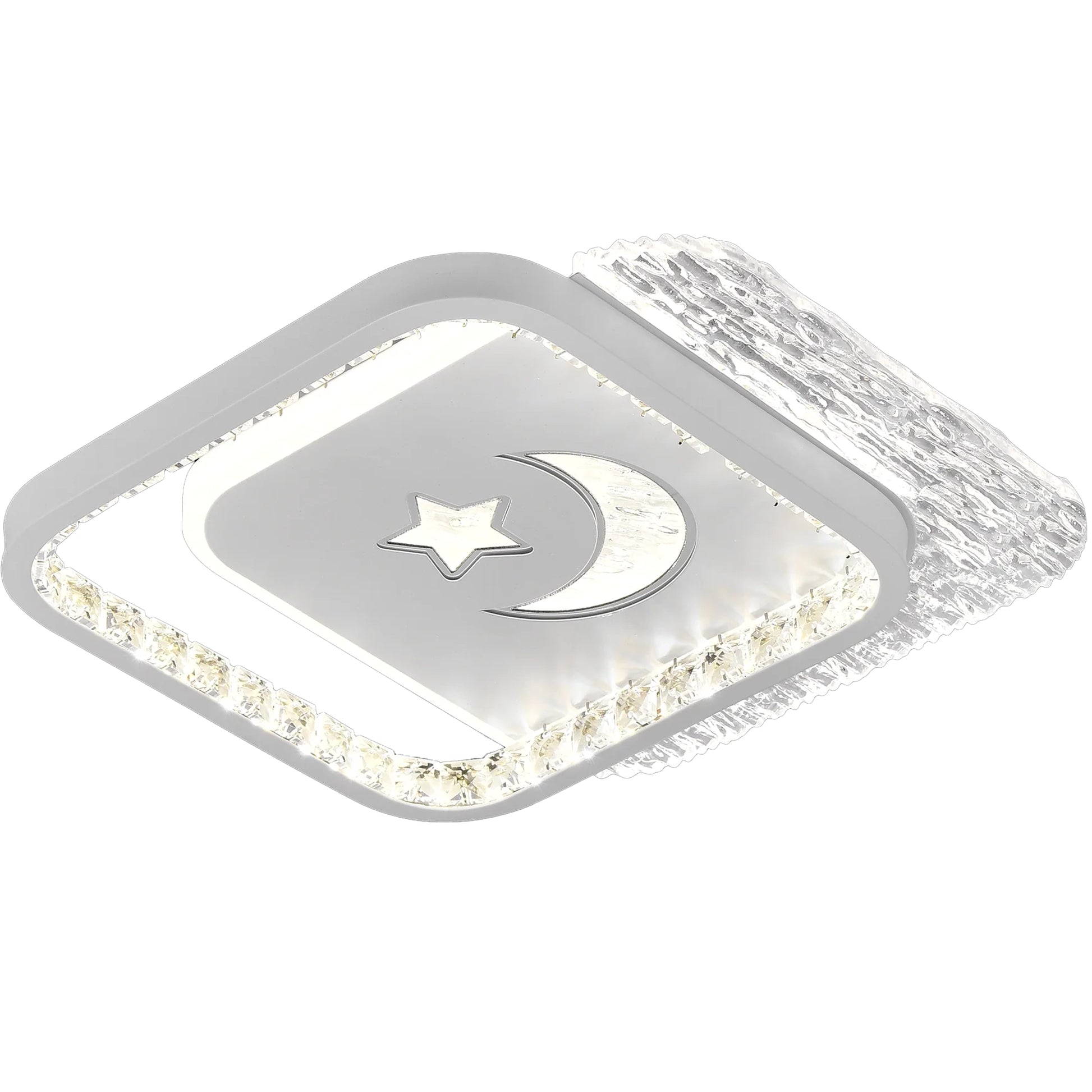 LED Chandelier PERU 38W, 2 Squares, Cold/Warm/Neutral light, White LED Chandeliers Default Title Alessandro Design