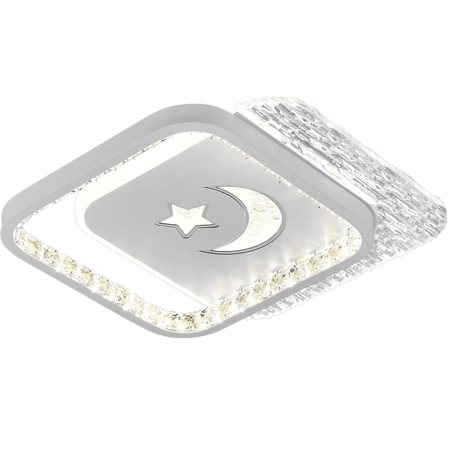 LED Chandelier PERU 38W, 2 Squares, Cold/Warm/Neutral light, White LED Chandeliers Default Title Alessandro Design