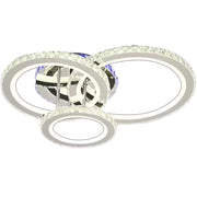 LED chandelier with remote control and crystal NOVA ROTONDA RGB 73W, 3 Circles, Cold/Warm/Neutral light, Dimmable, Shiny Chrome LED Chandeliers & Crystals Default Title Alessandro Design
