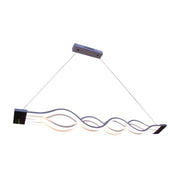 Suspended LED chandelier with remote control WAVE 89W, Linear, Cold/Warm/Neutral light, Dimmable, White, Height Adjustable LED Chandeliers with Remote Control Default Title Alessandro Design