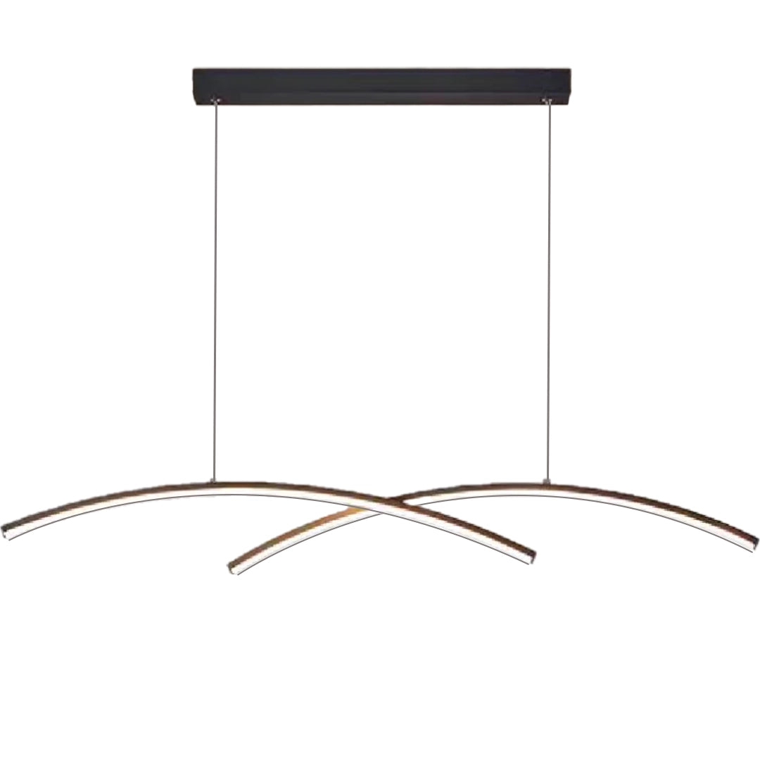 Lustra LED cu telecomanda FLUIRA, 52W, lumina Rece/Calda/Neutra, Dimabila, Negru Lustre LED cu Telecomanda Default Title Alessandro Design