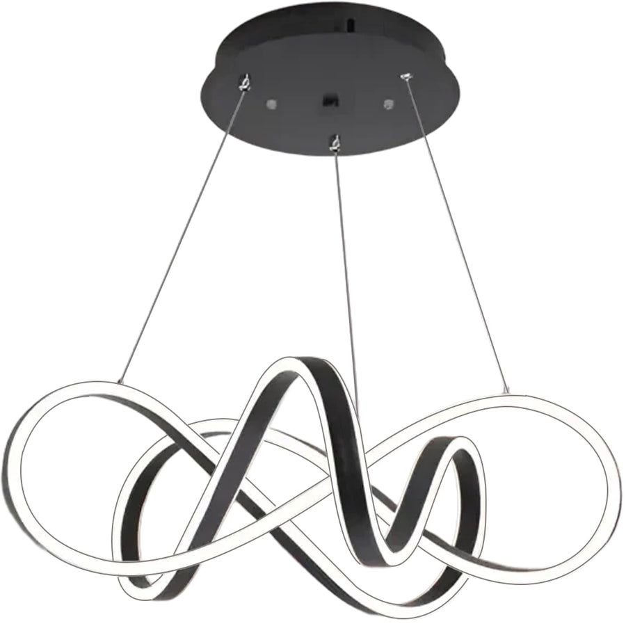 Suspended LED chandelier with remote control INFINITY HALO 69W, Cold/Warm/Neutral light, Dimmable, Black, Height Adjustable Modern Chandeliers Default Title Alessandro Design