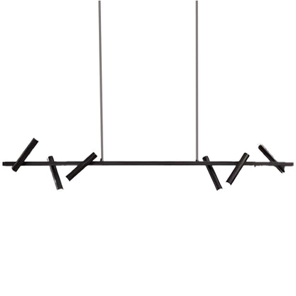 Lustra LED Harman, 23W, 6 Surse, Lumina Neutra, Negru Lustre Moderne Default Title Alessandro Design
